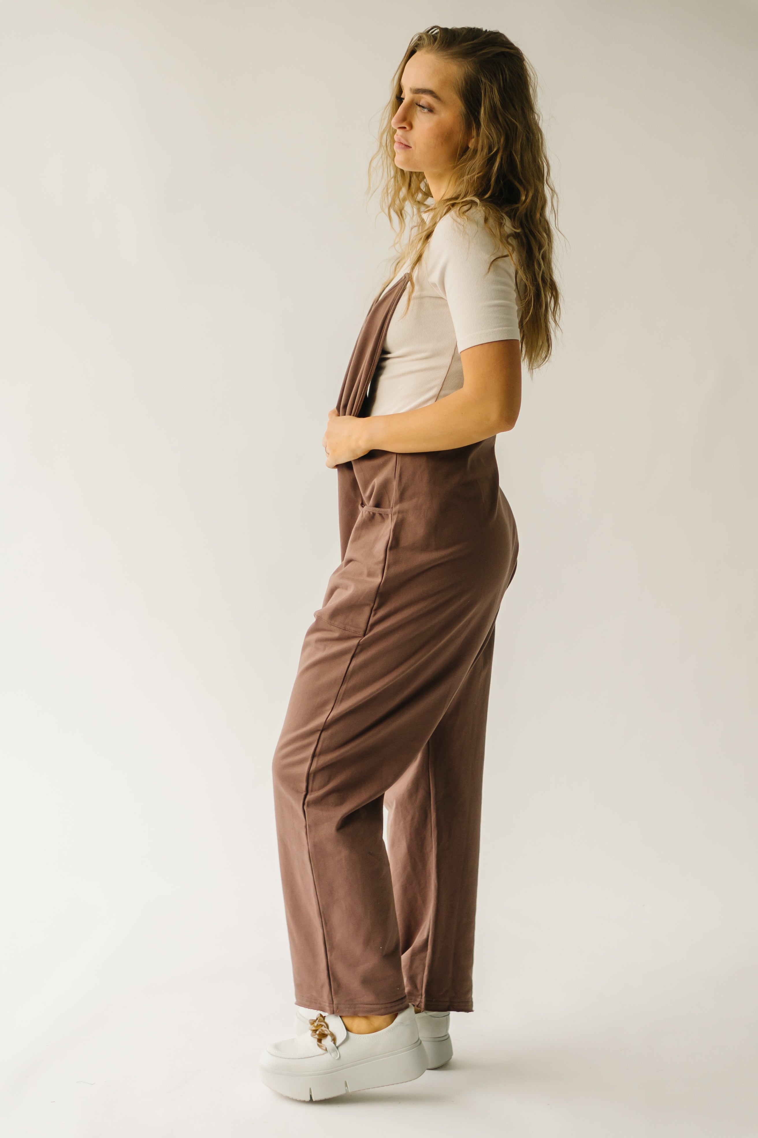 The Koren Oversized Jumpsuit in Mocha