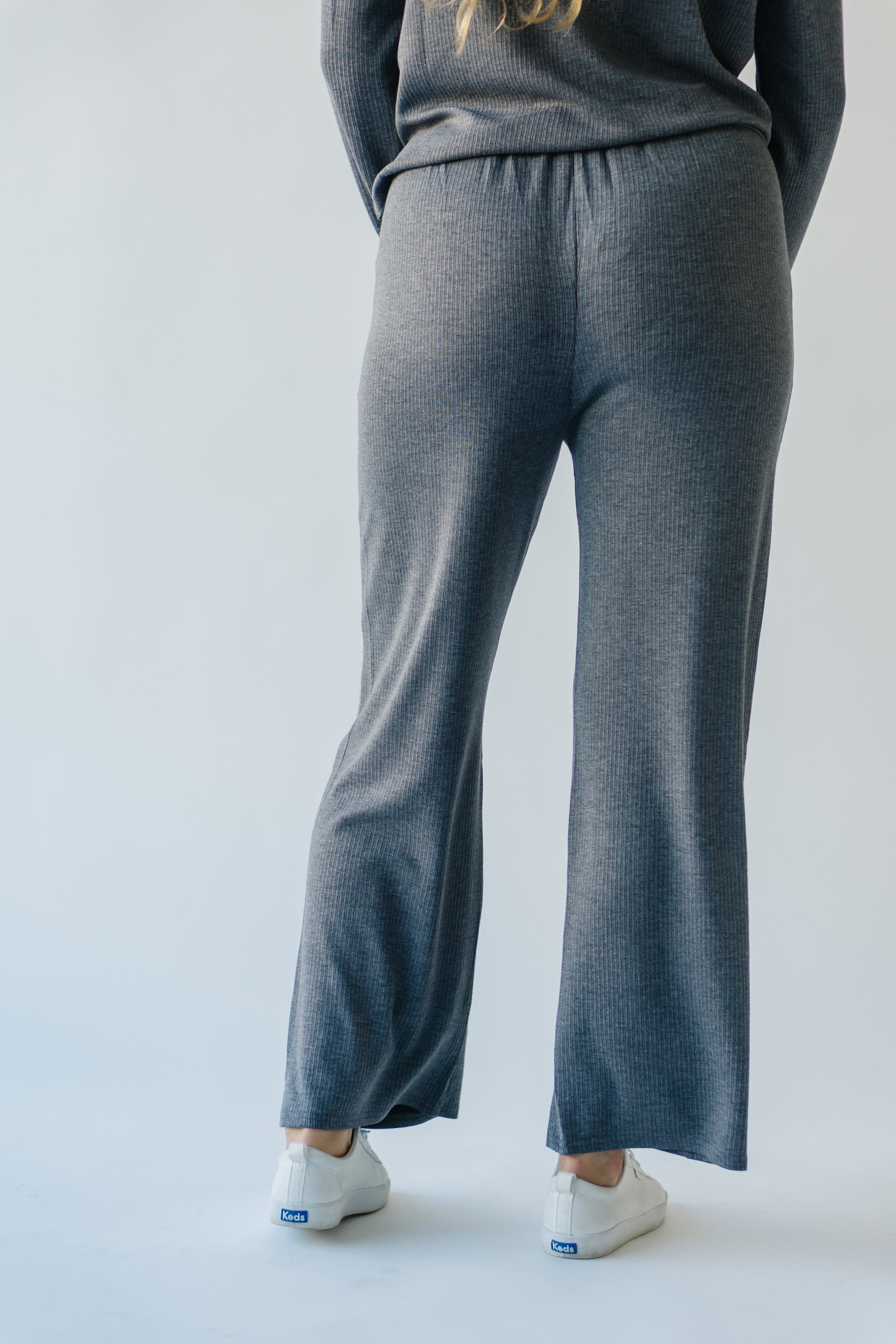 The Newark Textured Knit Pant in Charcoal