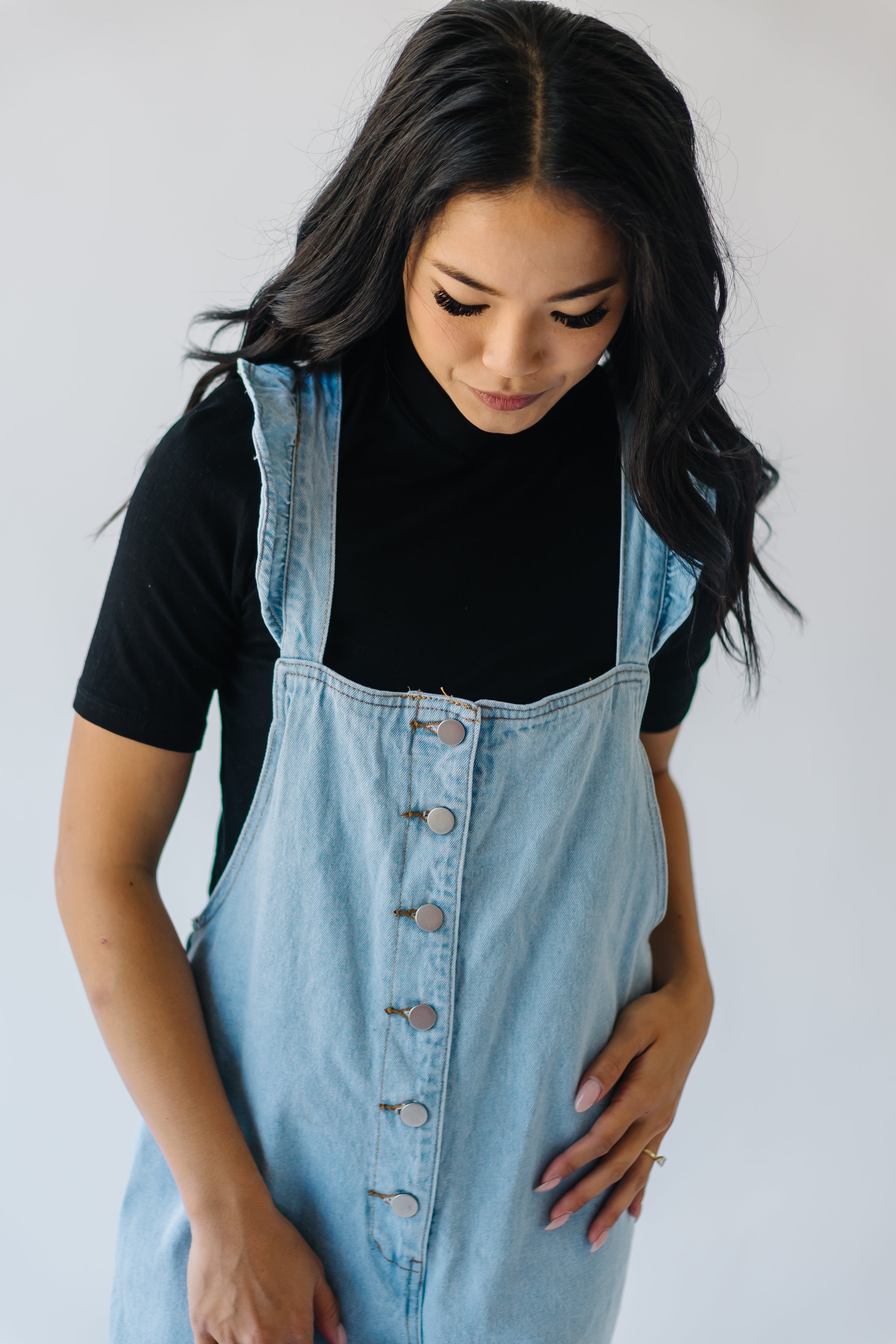 The Redlands Ruffle Detail Jumpsuit in Denim