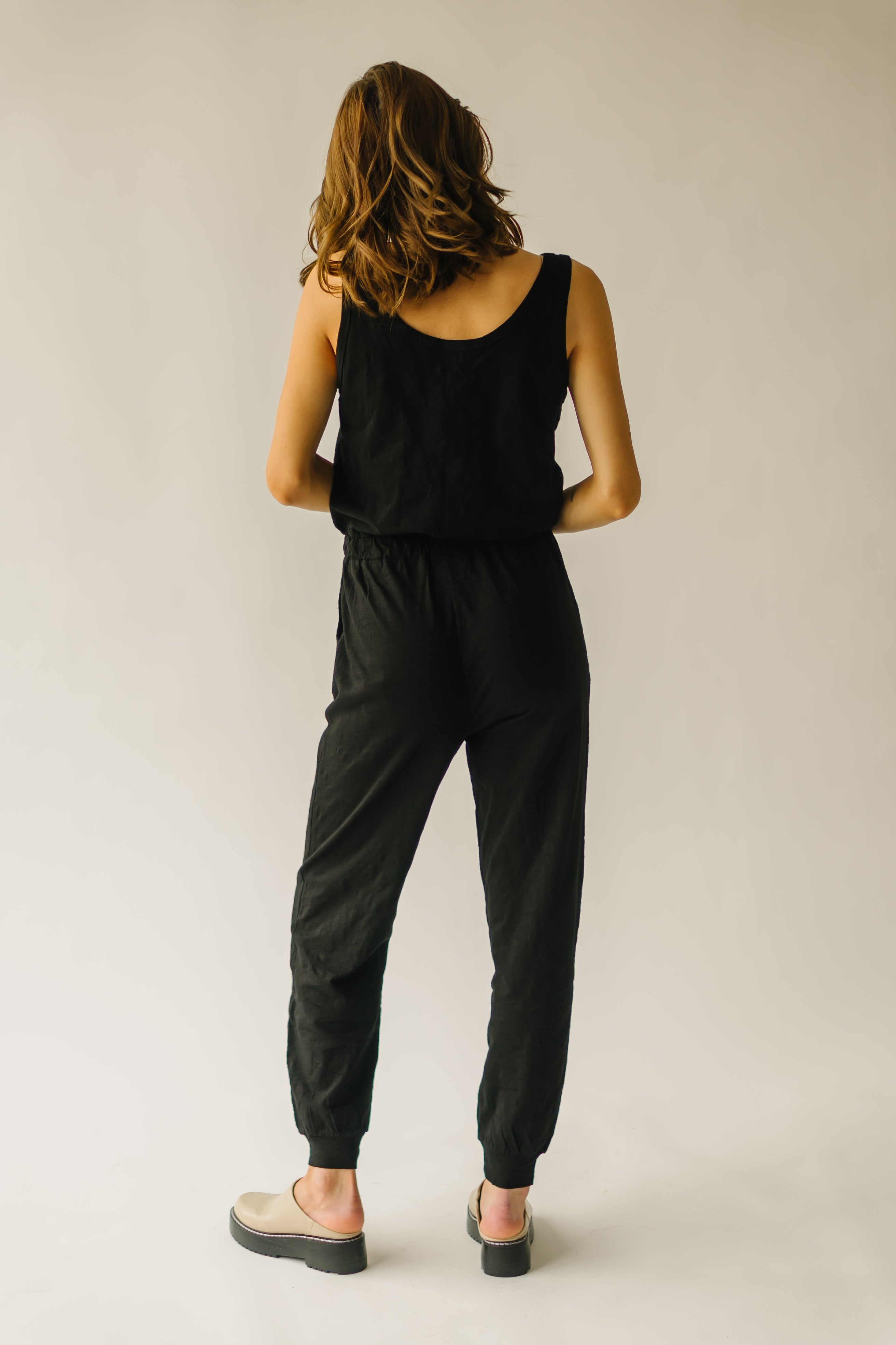 The Schiller Jumpsuit + Cardigan Set in Black