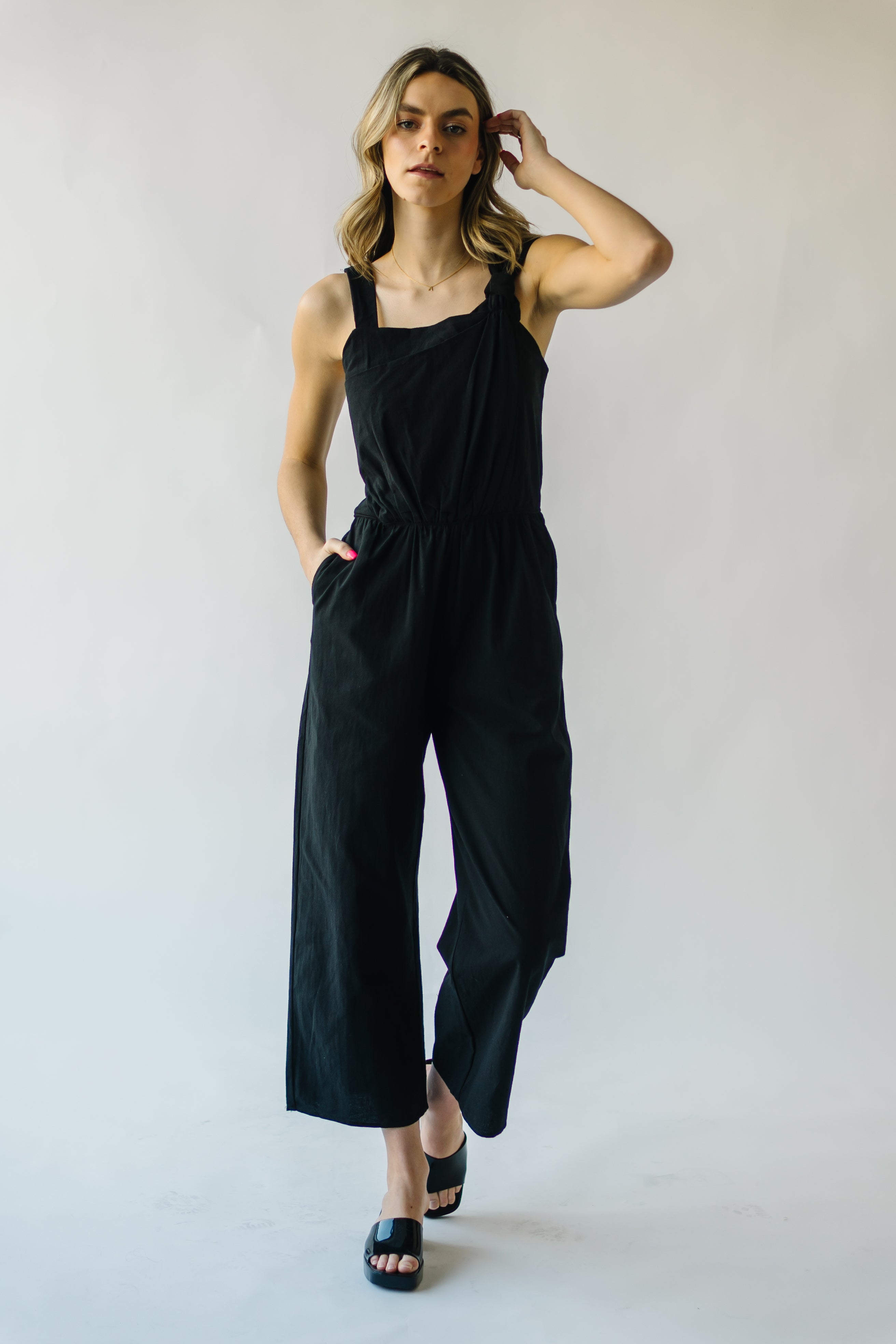 The Tompkins Square Neck Jumpsuit in Black