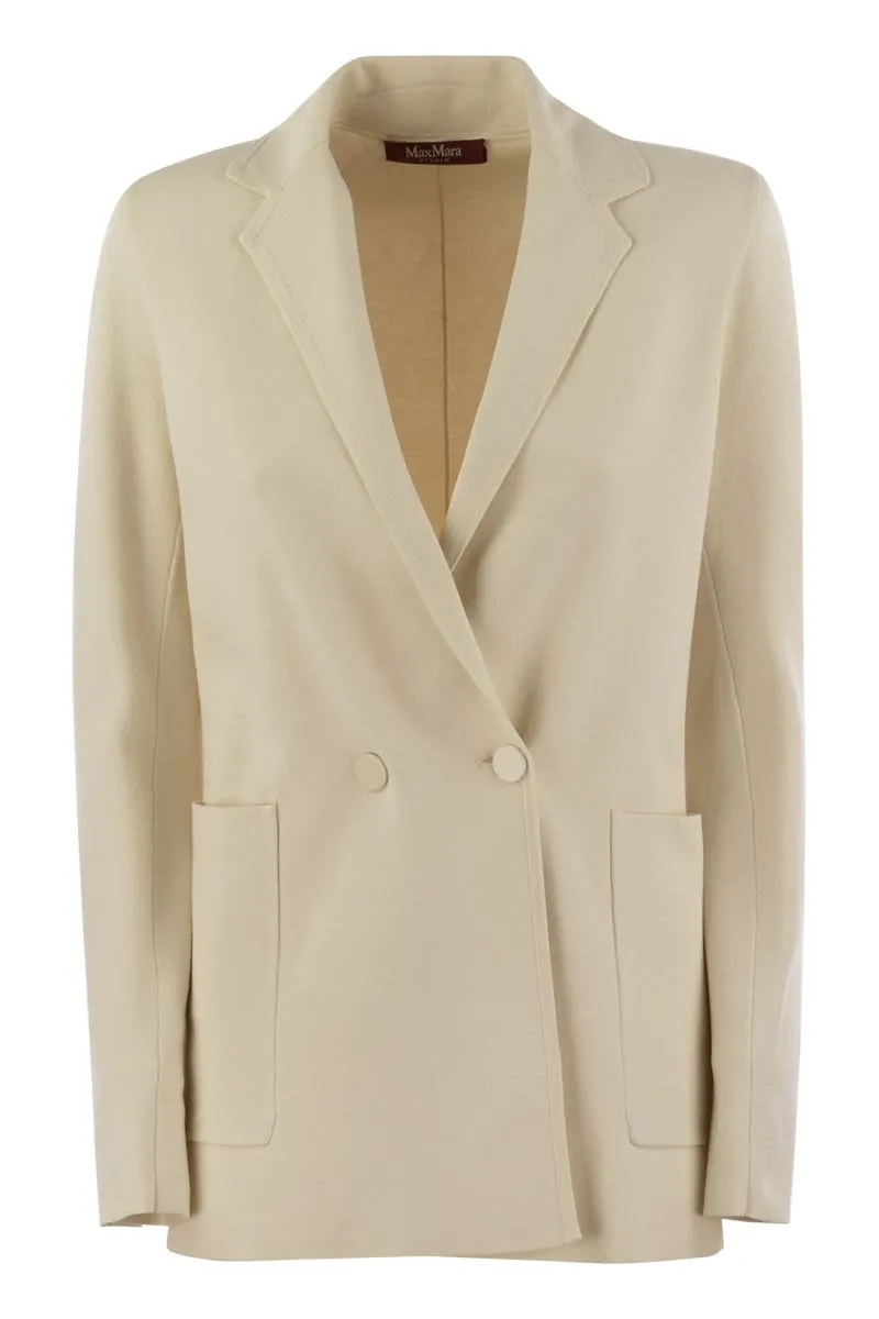 TITANIA - VISCOSE BLEND DOUBLE-BREASTED BLAZER