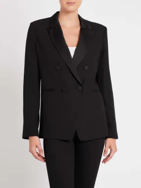 Tux Satin Blazer - Noir