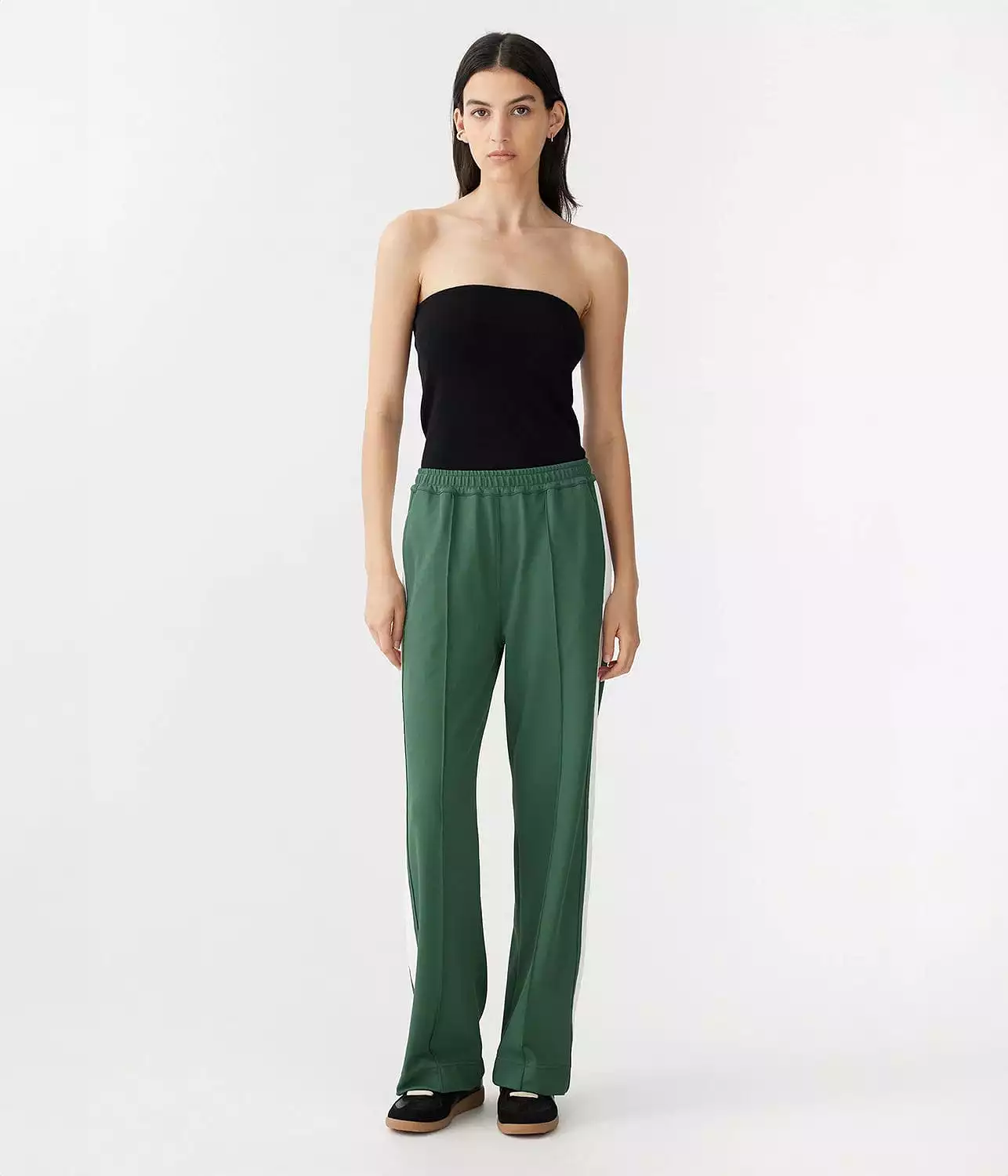 TWILL STRIPE PANT- GREEN/WHITE