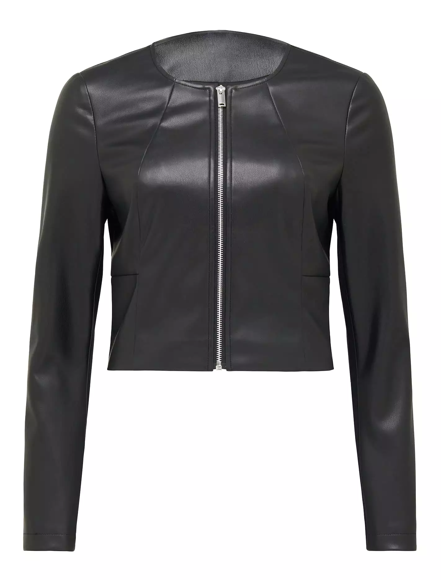 Vikki Collarless Pu Jacket