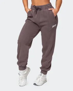 Vintage Lounge Trackpants - Washed Peppercorn