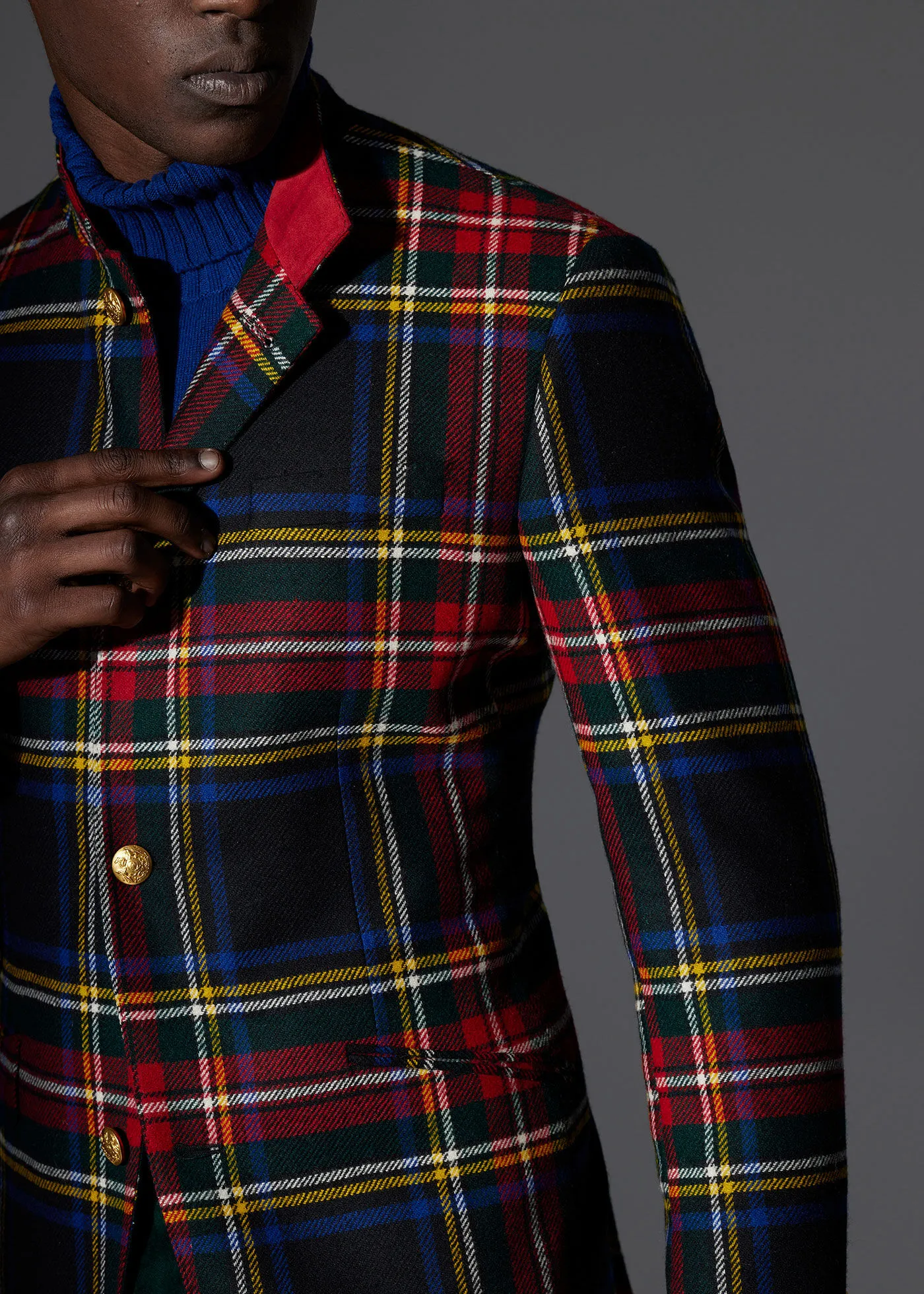 Wool Plaid Dinner Jacket